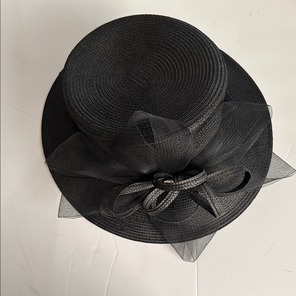 Giovanni New York Black Church Wedding Wide Brim Hat main image 5